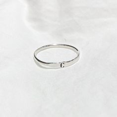 Letter Ring - Stacking Rings - Dainty Ring - Stackable Ring Bands - Amaná Penina Description These modern minimalistic stacking ring make a great set and work well as everyday jewelry. The stacking rings are just right for wearing alone, as a knuckle ring or as a set. Also available in 14k Gold-filled. Please feel free to contact us for any customization ideas and requests! About Amaná Penina Every single product we made is handmade and made to order in your size in our workshop located in San J Handmade Silver Rings Simple, Simple Silver Band Ring, Simple Rings Everyday Casual Silver, Minimalist Adjustable Round Band Rings, Adjustable Minimalist Round Band Rings, Adjustable Toe Ring For Everyday Wear, Simple Stackable Initial Ring For Everyday, Adjustable Everyday Rings With Round Band, Dainty Adjustable Rings For Everyday Wear