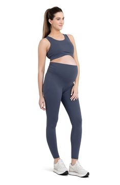 Made from stretch nylon, these fitted yet supercomfy leggings can be worn throughout your pregnancy and beyond. 79% nylon, 21% elastane Machine wash, line dry Imported Fitted Bump Friendly Leggings For Gym, Sporty Nursing Friendly Stretch Activewear, Bump Friendly Fitted Maternity Activewear, Fitted Bump Friendly Maternity Activewear, Stretch Nursing-friendly Activewear For Workout, Nursing Friendly Stretch Activewear For Workout, Stretch Bump Friendly Functional Activewear, Functional Stretch Activewear For Pregnancy, Fitted Maternity Athleisure Activewear