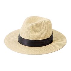 This natural straw fedora hat is the perfect way to top off your look. Whether you're in the sun and want to shade your face or if you just want to add a little something to your look, this fedora hat is the perfect accessory! This fedora hat features a soft brim and indented crown. Available with a black twisted or brown belt accent. For other ways to complete your look, check out our monogrammed jewelry and monogrammed tote bags. ​Each hat has a 3.25-inch brim length.The crown circumference is Casual Paper Straw Fedora With Short Brim, Chic Fedora Hat For Travel, Beige Fedora Hat For Travel, Casual Wide Brim Boater Hat In Paper Straw, Chic Travel Fedora Hat, Casual Flat Brim Paper Straw Hat, Casual Paper Straw Hat With Flat Brim, Adjustable Short Brim Panama Hat For Vacation, Classic Short Brim Sun Hat For Beach Season