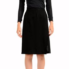 Maison Margiela Women's Black Straight Pencil Skirt Us M It 42 Country/Region Of Manufacture: Italy Retail Value: $465.00 This Is Authentic Maison Margiela Women's Black Straight Pencil Skirt Sku: Bb-6318 Material: 86% Rayon 10% Nylon 4% Spandex Measured Waist: 26" Length: 22.5" Elegant Short Pleated Skirt For Work, Black Formal Bottoms Of Short Length, Elegant Fitted Short Pleated Skirt, Elegant Short Length Pleated Skirt, Knee-length Black Office Bottoms, Black Knee-length Office Bottoms, Elegant Pleated Skirt In Short Length, Office Fitted Asymmetrical Pleated Skirt, Black Pencil Skirt For Formal Occasions