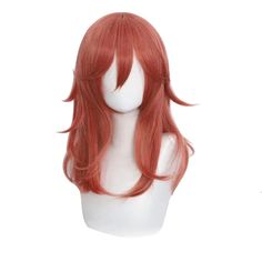 Anime Dark Orange Wig for Girls Women Cosplay Wig Long Curly Cosplay Wig with Bangs for CSM Diavolo Cosplay, Angel Devil Cosplay, Devil Cosplay, Orange Wig, Angel Devil, Women Cosplay, Cosplay Hair, Halloween Wigs, Wig Stand