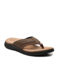 Dockers-Laguna Flip Flop Get up and get going in the Laguna flip flop from Dockers! Made with function in mind, this sandal features a super comfortable memory foam footbed and a durable traction sole. Brown Synthetic Flip Flops For Outdoor, Brown Casual Slip-on Flip Flops, Brown Non-slip Flip Flops For Vacation, Brown Non-slip Flip Flops, Brown T-strap Flip Flops For Beach, Dark Tan, Birkenstock Gizeh, Birkenstock, Memory Foam