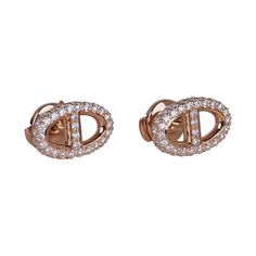 Guaranteed authentic Hermes New Farandole 18K Rose Gold Diamond earrings. Set with 96 diamonds with 0.9ct total carat weight.Classic Hermes. Beautiful and timeless.Comes with gift box and signature Hermes orange box. New or Pristine Fresh Condition.final saleEARRING MEASURES:LENGTH 14 mm / 0,55"WIDTH 9 mm / 0.35"CONDITION:New or Pristine Fresh Condition Rose Gold Diamond Earrings, Orange Box, Hermes Orange, Orange Boxes, Gold Diamond Earrings, Rose Gold Diamonds, Rose Gold Earrings, Earrings Set, 18k Rose Gold