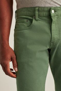 Extra Stretch Travel Jeans | Bonobos Washed Cotton Jeans, Solid Washed Cotton Jeans, Solid Cotton Tapered Leg Jeans, Solid Color Cotton Tapered Leg Jeans, Solid Color Tapered Leg Cotton Jeans, Modern Green Bottoms For Spring, Stretch Washed Bottoms For Everyday Wear, Solid Cotton Bottoms With Five Pockets, Stretch Washed Cotton Jeans