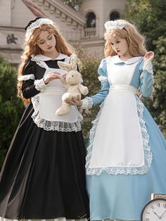 Black / Blue Maid KC French Maid Outfit, Victorian Maid, Twelfth Night, French Maid, Maid Outfit, Maid Dress, Christmas Carol, Victorian Fashion, Skirt Outfits