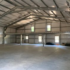 an empty garage with no one in it