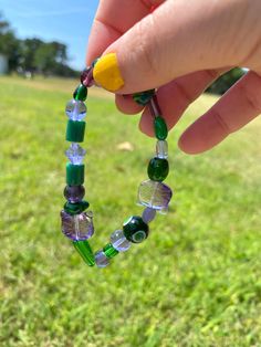 Cute green and purple bracelet with cat beads Cat Beads, Cat Bead, Purple Bracelet, Green And Purple, Jewelry Bracelets, Beaded Bracelets, Ships, Bracelet, Beads