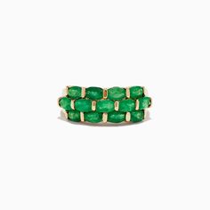 Effy Brasilica 14K Yellow Gold Emerald Ring Emerald Eternity Ring, Emerald Band Ring, Gold Emerald Ring, Emerald Band, Emerald Ring Gold, Emerald Ring, Gold Yellow, Eternity Ring, Band Ring