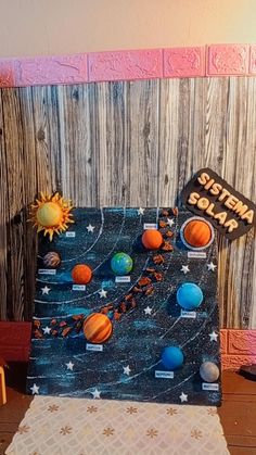 a birthday card with the solar system on it