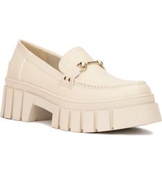 NEW YORK AND COMPANY Seraphina Platform Loafer | Nordstromrack Mule Flats, Chunky Loafers, Loafers Online, Old Shoes, Closed Toe Shoes, Faux Leather Heels, Platform Loafers, New York And Company, Shoe Carnival