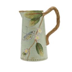 PRICES MAY VARY. HAND-PAINTED ACCENTS: Colorful birds, butterflies and delicate floral accents appear on a pastel green background NATURE INSPIRED: Add a breath of the French countryside to your home decor with the Toulouse Collection MEASURES: Pitcher measures 8-3/4 inches long by 5-3/4 inches diameter by 9-3/4 inches height; capacity is 2-1/2 quarts BEAUTIFULLY CRAFTED: crafted in earthenware EASY TO CLEAN: Handwashing Recommended Pastel Blue Background, Springtime In Paris, Pitcher Vase, Floral Vase, Fitz And Floyd, Colorful Birds, Joss And Main, Toulouse, Earthenware