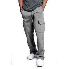 Season:Winter; Gender:Men's; Style:Classic,Casual; Occasion:Sports Outdoor,Daily; Fit Type:Loose Fit; Waistline:Mid Waist; Pattern:Solid Color; Design:Wide Leg; Pants Type:Cargo Pants,Cargo Sweatpants,Straight Leg Sweatpants,Casual Pants,Trousers,Sweatpants,Joggers; Fly Type:Drawstring,Elasticity; Front page:FF; Hips:null; Length:null; Waist:null; Fit US Size:null; Fit UK Size:null; Fit EU Size:null; Pants Length:Full Length Straight Sweatpants, Logo Pants, Casual Cargo Pants, Sweatpants With Pockets, Sweatpants Style, Loose Trousers, Fitted Joggers, Work Trousers, Polyester Pants