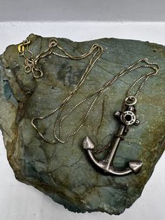 "Sterling Silver Ship Anchor Pendant on .8mm Box Chain Necklace 24\". Not marked but tests 925. Condition is very good, scuffs and scratches on the surface from wear. Thank you for looking! Prices on shop items are fair and reasonable, so all prices are firm. No reserves, all items sold as-is. Please review photos and description carefully before purchasing. Please let me know of you have any questions or special shipping requests such as postal insurance. Once an item is shipped and tracking is Ship Anchor, Anchor Pendant, Box Chain Necklace, Box Chain, Pendant Necklaces, Jewelry Necklace Pendant, Insurance, Chain Necklace, Etsy Accessories