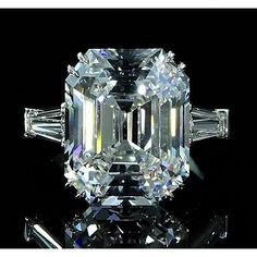 Three-Stone Diamond Ring 6.70 Carats Double Claw Prong Setting New Three Stone Ring Big Diamond Engagement Rings, Real Diamond Rings, Emerald Cut Diamond Ring, Three Stone Diamond Ring, Diamonds Jewelry, Emerald Diamond Ring, Claw Prong, Three Stone Diamond, Emerald Cut Diamond