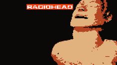 an image of a man with the word radiohead on it's face and chest