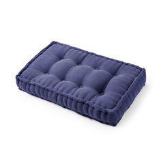 an image of a blue cushion on a white background