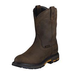 Workhog H2O Rain Boots Men, Brown Rain Boots, Ariat Work Boots, Pull On Work Boots, Composite Toe Work Boots, Ariat Boots, Goodyear Welt, Cool Boots, Waterproof Boots