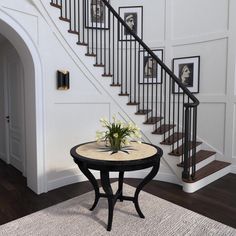 This Foyer Table from the Heritage collection by Butler will enhance your home with a perfect mix of form and function. The features include a Black finish applied by experts.   Product Features Include: Brand: Butler  Collection: Heritage  SKU: 5580295  UPC: 797379050612  Category: End or Side Table  Finish: Black  Material: Black Stone/White Agate Stone/White Fossil Stone/Gemelina wood/ Resin  Length: 156.00  in.  Width: 38.50  in.  Height: 30.00  in.  Diameter: 38.50  in.  Extension/Depth: 38 Tall End Tables, Foyer Table, Glass End Tables, Starburst Pattern, Slate Stone, Living Room End Tables, Table Black, Stone Veneer, Wood Stone