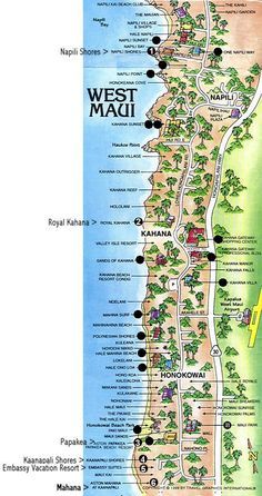 a map of the west coast in hawaii