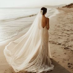 Signature Simple Tulle Chapel & Cathedral Length Veil With Raw Edge VG1030 Chapel Veil Wedding, Beach Wedding Veil, Long Veils Bridal, Long Wedding Veil, Simple Wedding Veil, Soft Tulle Veil, Simple Veil, Veil Long, Chapel Length Veil