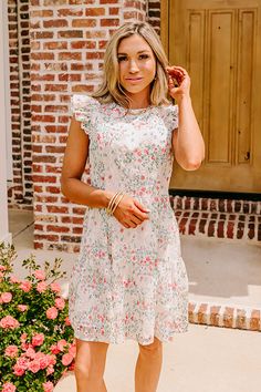 English Tea Garden Embroidered Eyelet Mini Dress English Tea Garden, Field Of Wildflowers, Eyelet Embroidery, English Tea, Tea Garden, Flutter Sleeves, Xl Dress, Dresses Xs, Flutter Sleeve