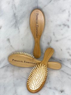 Parallel Essentials Bamboo Hair Brush, Essentials Logo, Biodegradable Materials, Hair Brushes, Base Ball, Shiny Hair, Hair A