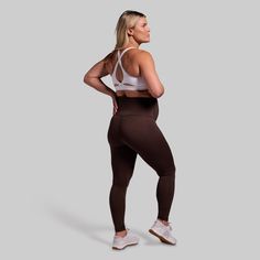 Comfort, practicality, and mobility are at the core of our maternity wear. And that stays true for our Brown Maternity Leggings. With a comfortable and supportive high-waist that goes over your belly, these brown pregnancy leggings were designed for active soon-to-be moms who aren’t slowing down in the gym—even if that looks a little different than before. Versatile Brown Yoga Activewear, Full-length Brown Activewear For Yoga, Full Length Brown Activewear For Yoga, Brown Full-length Activewear For Yoga, Full Length Brown Yoga Activewear, Brown High Waist Activewear For Workout, Full Length Brown Activewear For Workout, Compressive Brown Leggings For Yoga, Brown Compressive Leggings For Yoga