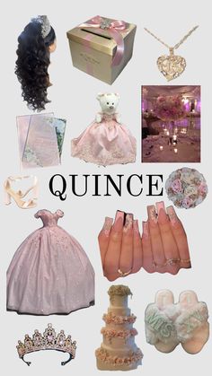 there are many different items on this page and the words quince written above them