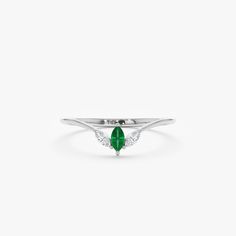 emerald nesting ring in solid white gold Nesting Ring, Diamond Carat, Vibrant Green, Family Heirloom, Marquise Cut, Natural Emerald, Quality Diamonds, Nature Lover, A Family