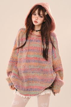 ❤︎ Color Bomb Gradient Stripe Hoodie Sweater❤︎
⚠This item will take about 15 days to ship.