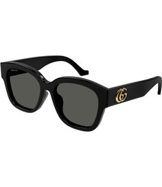 From Gucci&#x2C; these women's sunglasses feature:Acetate frameSquare shapeSolid lensNot Rx ableNon-polarizedApprox. 54mm lens- 18mm bridge- 150mm templeImported. Gucci Luxury Cat Eye Polarized Sunglasses, Gucci Luxury Cat Eye Sunglasses With Polarized Lenses, Luxury Acetate Cat Eye Sunglasses With Polarized Lenses, Luxury Cat Eye Sunglasses With Polarized Lenses, Gucci Cat Eye Sunglasses With Polarized Lenses, Gucci Square Frame Sunglasses With Uva Protection, Gucci Square Frame Cat Eye Sunglasses With Tinted Lenses, Gucci Modern Square Frame Cat Eye Sunglasses, Gucci Cat Eye Sunglasses With Square Frame