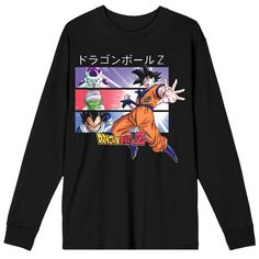 Defend Earth against evil with this men's Dragon Ball Z tee. Defend Earth against evil with this men's Dragon Ball Z tee.  Crewneck Long sleevesFABRIC & CARE Cotton Machine wash Imported Size: M. Color: Black. Gender: male. Age Group: adult. Pattern: Graphic. Dragon Ball Z Anime, Anime Tees, Pattern Graphic, This Man, Dragon Ball Z, Dragon Ball, Fabric Care, Long Sleeve Tshirt Men, Long Sleeve Shirts