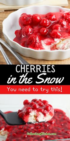 cherries in the snow you need to try this recipe for desserts and cakes