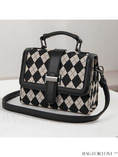 BagForLove - Stylish Womens Diamond Grid Pattern Handbag: Chic Shoulder Bag for Fashion-forward Ladies Product Description Color Black and White Details Contrast Binding Magnetic Yes Type Square Bag Bag Size Small Strap Type Double Handle Style Elegant Pattern Type Geometric Material PU Leather Size Chart INCH CM Strap Length Bag Length Bag Width Bag Height Handle Height 51.2 inch 8.3 inch 3.3 inch 5.9 inch 2.2 inch Strap Length Bag Length Bag Width Bag Height Handle Height 130 cm 21 cm 8.5 cm 15 cm 5.5 cm Details Pictures Similar Products h2 { text-align: center; } /* æ¢è¡ */ li{ white-space: normal; word-break: break-all; word-wrap: break-word; } .red-box { width: 100%; display: flex; flex-direction: row; flex-wrap: wrap; justify-content: center; } .red-box > div { width: 190px; height Square Handbag, Womens Tweed, Handbag Patterns, Grid Pattern, Word Wrap, Houndstooth Pattern, Beaded Bags, Shoulder Purse, Square Bag