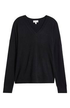 Luxurious minimalism is yours in this V-neck sweater knit from supersoft cashmere with dropped shoulders in a relaxed fit. V-neck Long sleeves Dropped shoulders Ribbed cuffs and hem 100% cashmere Dry clean Imported Luxurious Minimalism, Black Rock, Sweater Knit, V Neck Sweater, Vneck Sweater, Neck Sweater, Knitted Sweaters, Cashmere, Dry Clean