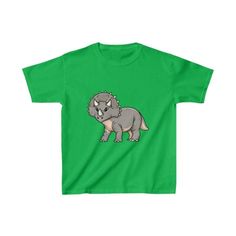 Have you ever seen such a Cute Triceratops? To please a child who is a dinosaur enthusiast nothing better than the Cute Triceratops t-shirt. Perfect casual heavy cotton tee for kids who just want a comfortable shirt to fool around or play sports. Durable, high quality print to go on exploring. Classic fit 100% Soft cotton (fibre content may vary for different colors) Light fabric (5.3 oz/yd² (180 g/m²)) Tear away label Runs true to size STANDARD SHIPPING OFFERED XS S M L XL Width, in 16.15 16.93 Cute Triceratops, Fooling Around, A Dinosaur, Dinosaur Kids, Kid Tees, Green And Orange, Go On, A Child, Heavy Cotton