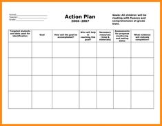 an action plan is shown in the form of a blank sheet with words on it