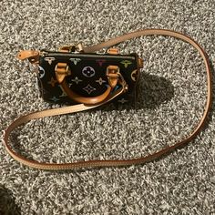 Very Good Used Condition. Authentic. Comes With Strap That Is In Excellent Condition. Takashi Murakami, Louis Vuitton Bags, Authentic Louis Vuitton, Louis Vuitton Bag, Mini Bag, Bag Lady, Louis Vuitton, Black, Color