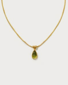 Waterdrop Necklace, Jewel Pendant Necklace, Becoming A Better Me, En Route Jewelry, Jewelry Necklace Simple, Funky Jewelry, A Better Me, What To Buy, Green Necklace