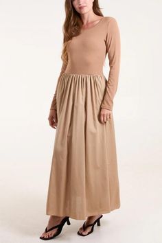 Experience effortless elegance with our Relaxed Fit Long Sleeves Maxi Dress in Beige. This maxi dress offers a relaxed fit that exudes understated sophistication, perfect for any occasion. The long sleeves and neutral beige tone create a timeless look that is both versatile and chic. Made from soft, breathable fabric, this dress ensures comfort without compromising style. Whether you're dressing it up for an event or keeping it casual, this beige maxi dress is a must-have addition to your wardro Beige Maxi Dress, Product Highlight, Office Chic, Evening Tops, Subtle Elegance, Soft Beige, Chic Office, Neutral Beige, Effortless Elegance