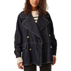 Manufacturer: Free People Suggested Price: $148.00 Condition: Style Type: Jean Jacket Collection: Free People Sleeve Length: Closure: Button Closure Material: 100% Cotton Fabric Type: Denim Specialty: Pocket P2820660-2844661 Camisa Jeans, People Brand, Womens Denim, Free People Jacket, Car Coat, Free People Denim, Embroidered Denim, It's Cold, Denim Coat