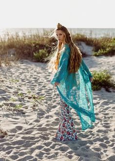 Teal Vintage Lace Kimono – Kapri Couture Fitted Bohemian Blue Cover-up, Fitted Blue Bohemian Kimono, Bohemian Lace Kimono, Bohemian Lace Kimono For Festivals, Long Bohemian Lace Kimono, Long Lace Bohemian Kimono, Bohemian Kimono With Lace Trim For Vacation, Bohemian Beach Kimono With Lace Trim, Beach Bohemian Kimono With Lace Trim