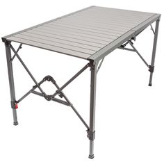 the folding table is ready to be used for camping