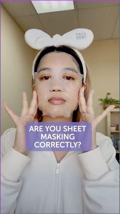 A quick tip to make your sheet mask fit your face perfectly! 😉 #SkinCare #SheetMask #SheetMaskHack #FaceTory Face Mask Tips Skincare, Facetory Sheet Mask, How To Make Face Mask Fit Perfectly, How To Fit A Face Mask, Perfect Face Mask, Face Mask Makeup Look, How To Make Your Face Mask Fit, Sheetmask Skincare Aesthetic, How To Do A Face Mask