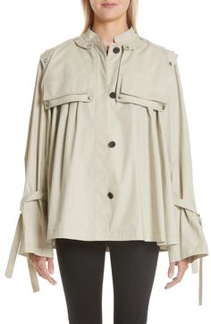 PROENZA SCHOULER Pocket Detail Belted Jacket Belted Trench Military Coat $1950 | eBay Designer Spring Outerwear With Belted Cuffs, Oversized Luxury Spring Outerwear, Luxury Oversized Outerwear For Spring, Luxury Spring Outerwear With Hidden Button Closure, Luxury Spring Outerwear With Button Cuffs, Designer Spring Outerwear With Button Cuffs, Designer Spring Outerwear With Lapel Collar, Designer Coats, Military Coat