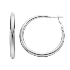 Complete your jewelry collection with these Sonoma Goods For Life glossy hoop earrings.EARRING DETAILS Diameter: 1.5 in. Closures: leverback  Not appropriate for children 14 years old and younger. Size: One Size. Color: Multicolor. Gender: female. Age Group: adult. Nickel Free Hoop Earrings For Anniversary, White Gold Hoop Earrings With Lever Back, White Gold Hoop Earrings With Lever Back Ear Wires, Jewelry Earrings Hoops, For Life, Jewelry Collection, Silver Bracelet, Silver Tone, Gold Tones