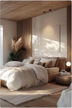 Scandanavian Interiors Cozy, Bedroom Parquet, Spare Bedroom Ideas Guest Rooms, Scandanavian Interiors Bedroom, Cozy Scandinavian Bedroom, Scandanavian Interiors, Japandi Style Bedroom, Japandi Bedroom Ideas