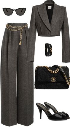 Stil Elegant, Moda Vintage, Mode Inspo, Kpop Fashion Outfits, Grey Pants