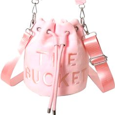 This Item Is A Final Sale. No Returns, Refunds, Or Exchanges Allowed. Absolutely, No Exceptions Will Be Made. All Other Items Pictured Are Priced And Sold Separately. Trendy Bucket Bag For School, Casual Bucket Bag With Detachable Strap For School, Trendy Pink Shoulder Bucket Bag, Summer Bucket Shoulder Bag With Zipper Closure, Trendy Summer School Bucket Bag, Pink Bucket Shape Shoulder Bag For Daily Use, Pink Bucket Shoulder Bag For Daily Use, Pink Bucket Bag For Shopping, Pink Bucket Bag For Summer