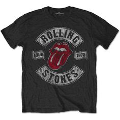 Make a Statement: Rock 'n' Roll StyleUnleash your inner rock star with our officially licensed Rolling Stones T-shirt. Made for the true fan, this piece is an essential addition to any music lover's wardrobe, offering a stylish way to showcase your love for one of the greatest rock bands ever.Timeless Design Meets Modern ComfortIconic Design: This T-shirt features the classic Rolling Stones tongue logo, instantly recognizable and synonymous with the rebellious spirit of rock 'n' roll.Quality Mat Greatest Rock Bands, Screen Printing Designs, High Quality T Shirts, Black T Shirt, Black Design, Rolling Stones, Printed Tees, Black Tshirt, Tshirt Print